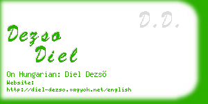 dezso diel business card